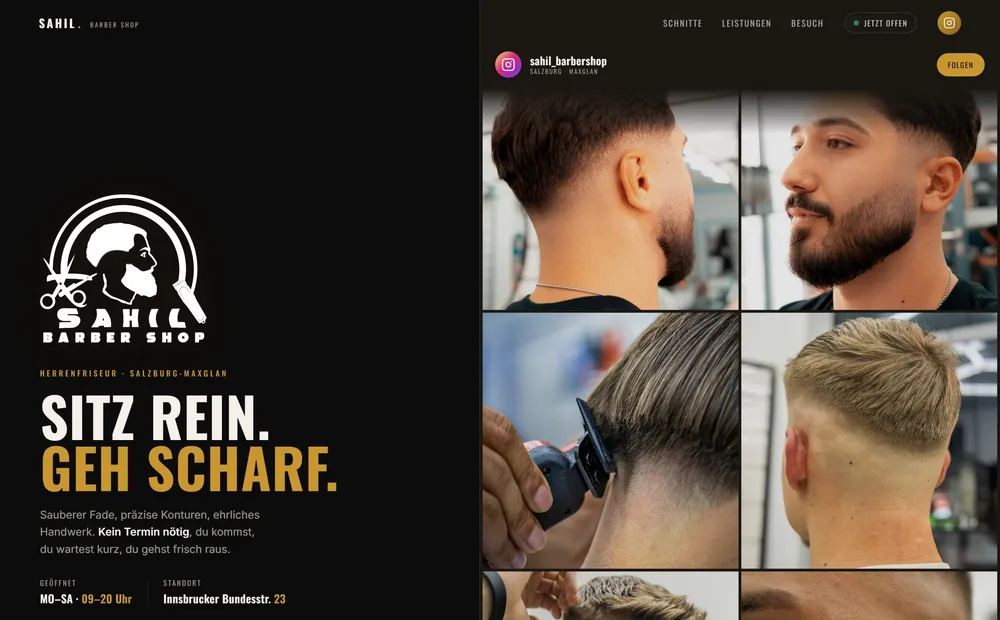 Website Sahil Barber Shop